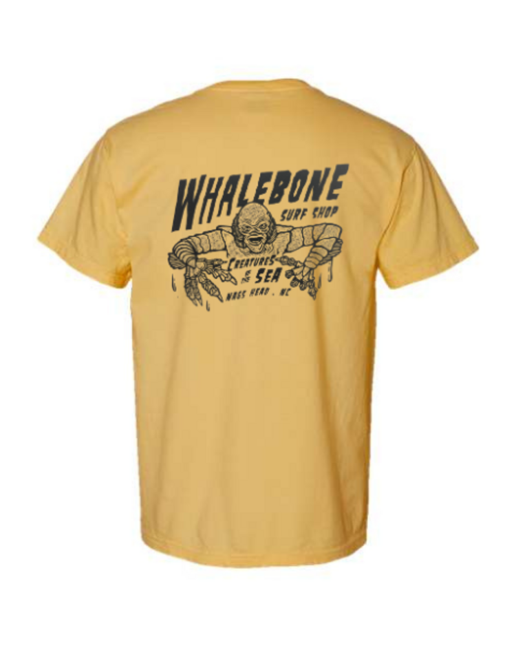 WHALEBONE LOGO CREATURES BLACK SHORT SLEEVE TEE