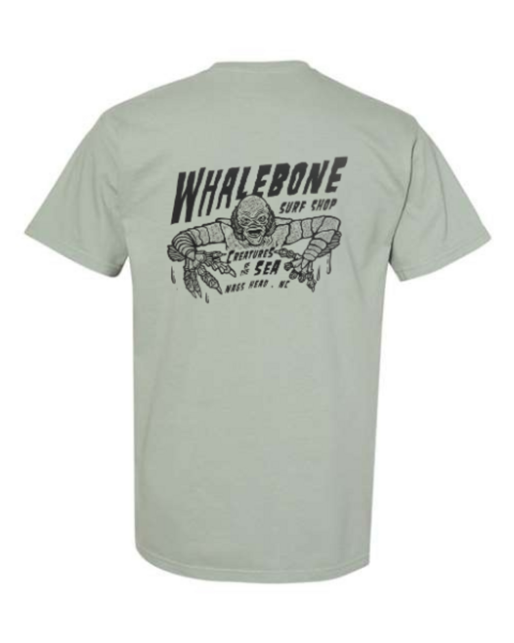 WHALEBONE LOGO CREATURES BLACK SHORT SLEEVE TEE