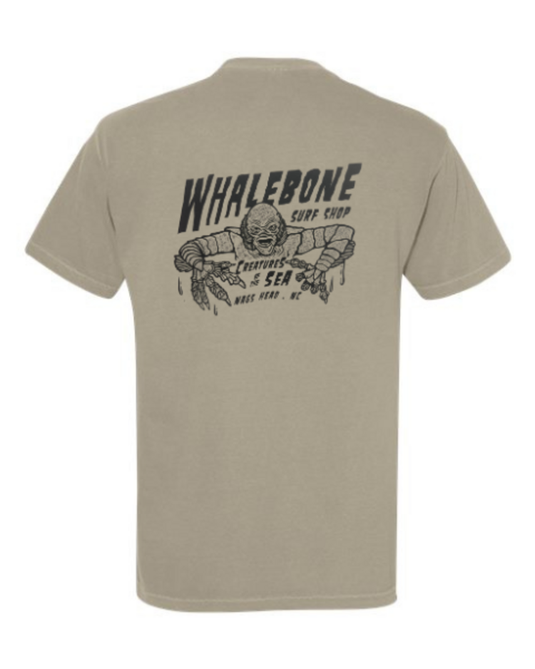 WHALEBONE LOGO CREATURES BLACK SHORT SLEEVE TEE