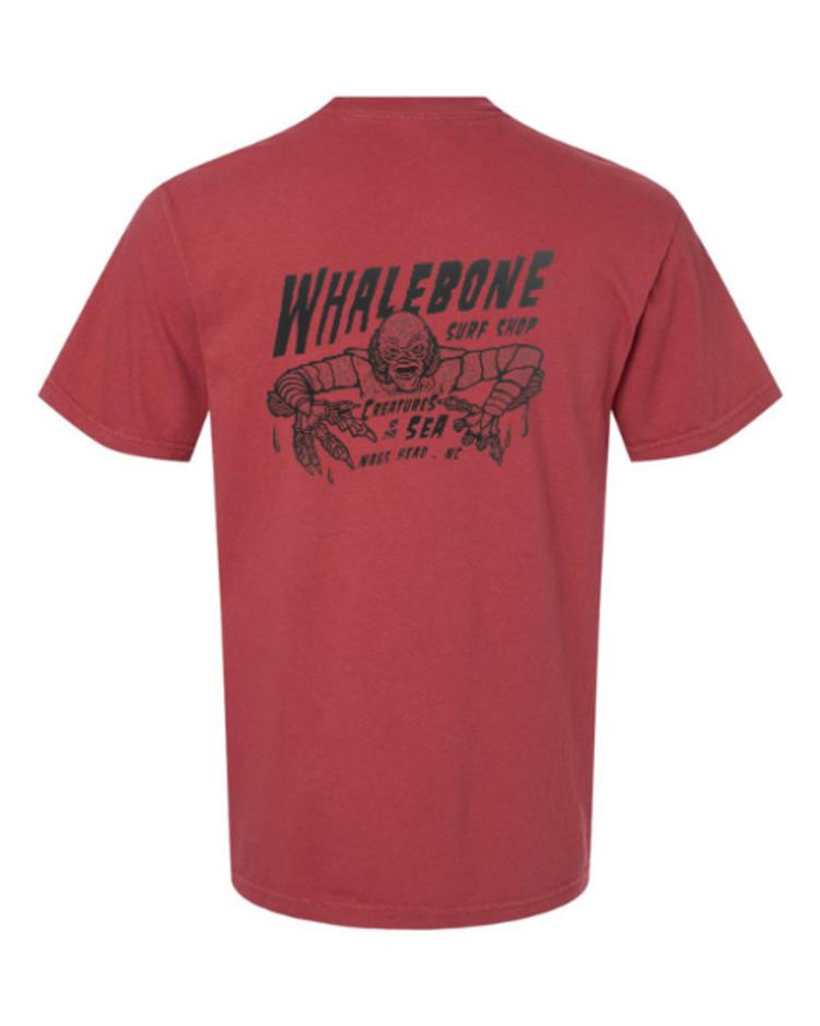 WHALEBONE LOGO CREATURES BLACK SHORT SLEEVE TEE