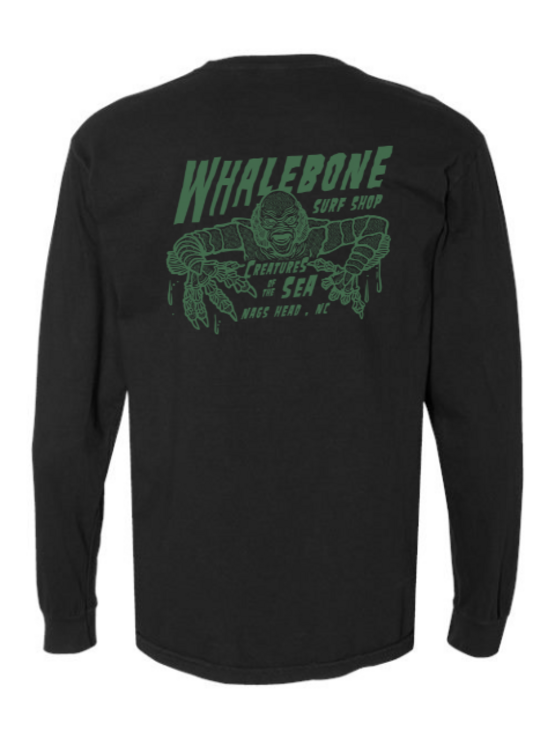 WHALEBONE LOGO Creatures Green Long Sleeve Tee