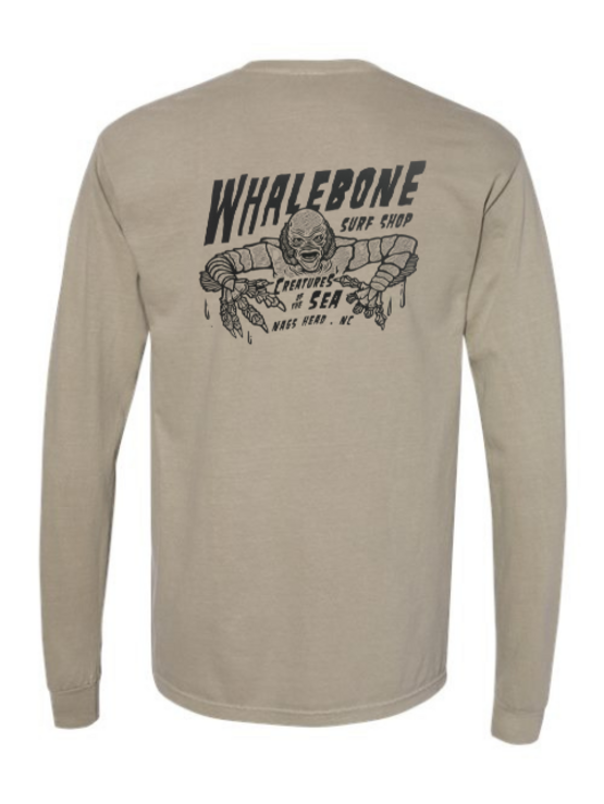 WHALEBONE LOGO Creatures Black Long Sleeve Tee