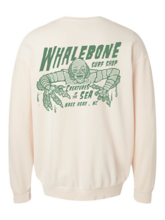 WHALEBONE LOGO Creatures Green Crewneck