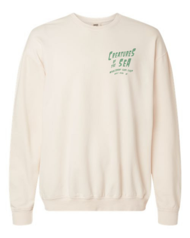 WHALEBONE LOGO CREATURES GREEN CREWNECK