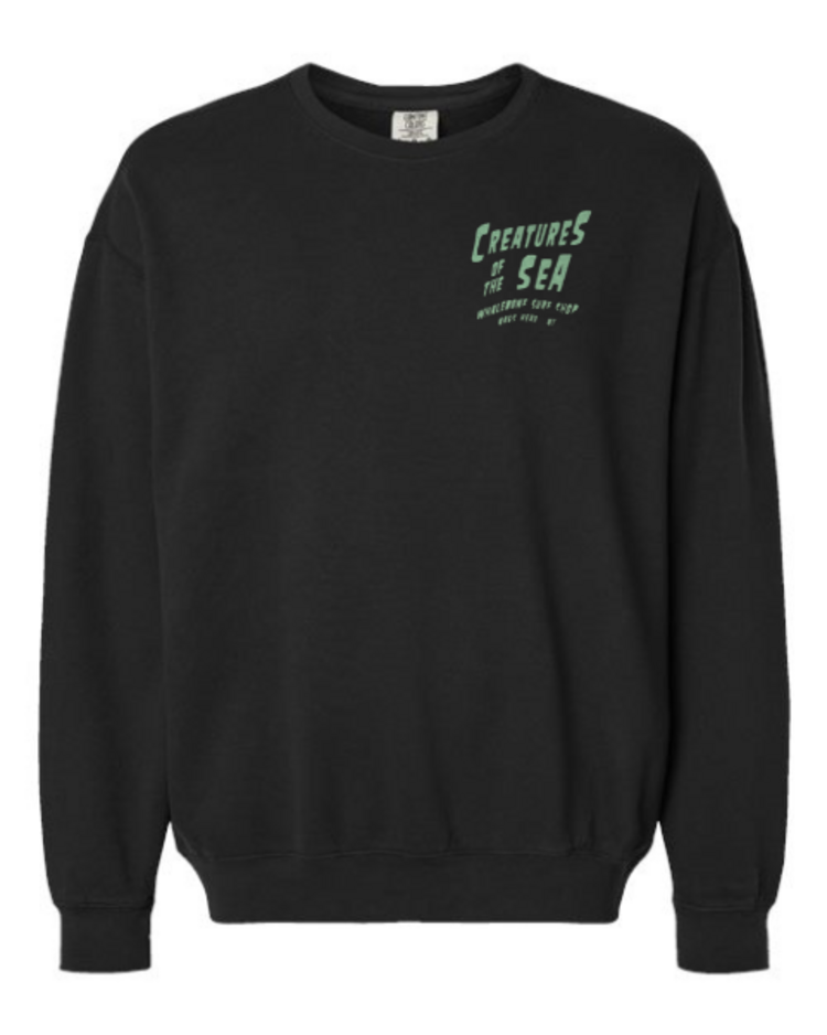 WHALEBONE LOGO CREATURES GREEN CREWNECK