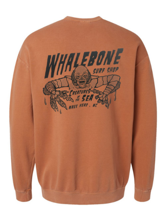 WHALEBONE LOGO Creatures Black Crewneck