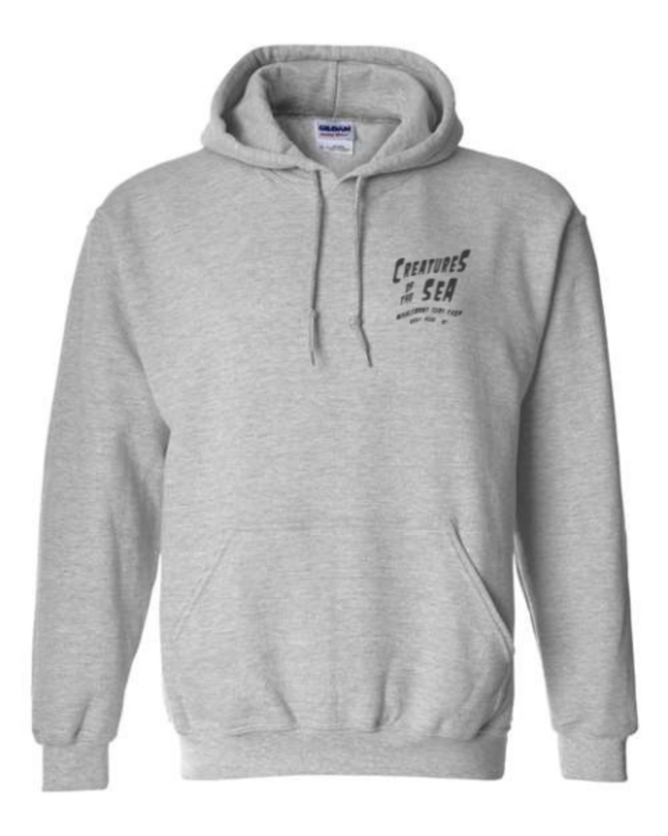 WHALEBONE LOGO CREATURES BLACK MIDWEIGHT PULLOVER