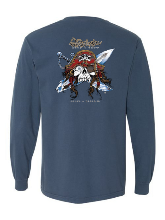 WHALEBONE LOGO Gnarly Pirate Long Sleeve Tee