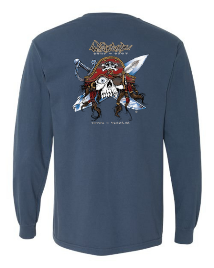 WHALEBONE LOGO GNARLY PIRATE LONG SLEEVE TEE
