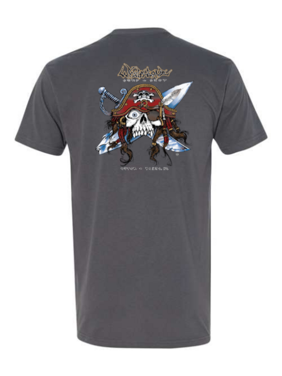 WHALEBONE LOGO Gnarly Pirate Sueded Short Sleeve Tee