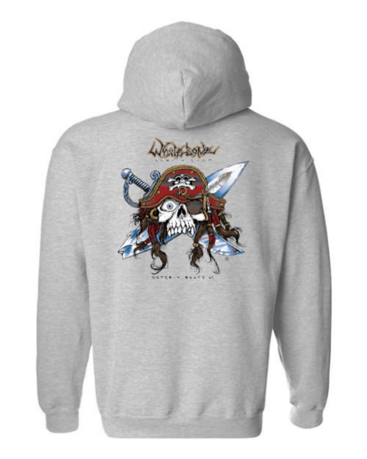 WHALEBONE LOGO GNARLY PIRATE HEAVY BLEND PULLOVER