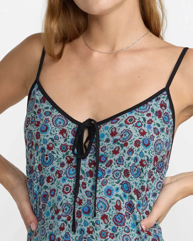 RVCA UNTAMED FLORAL SLIP DRESS