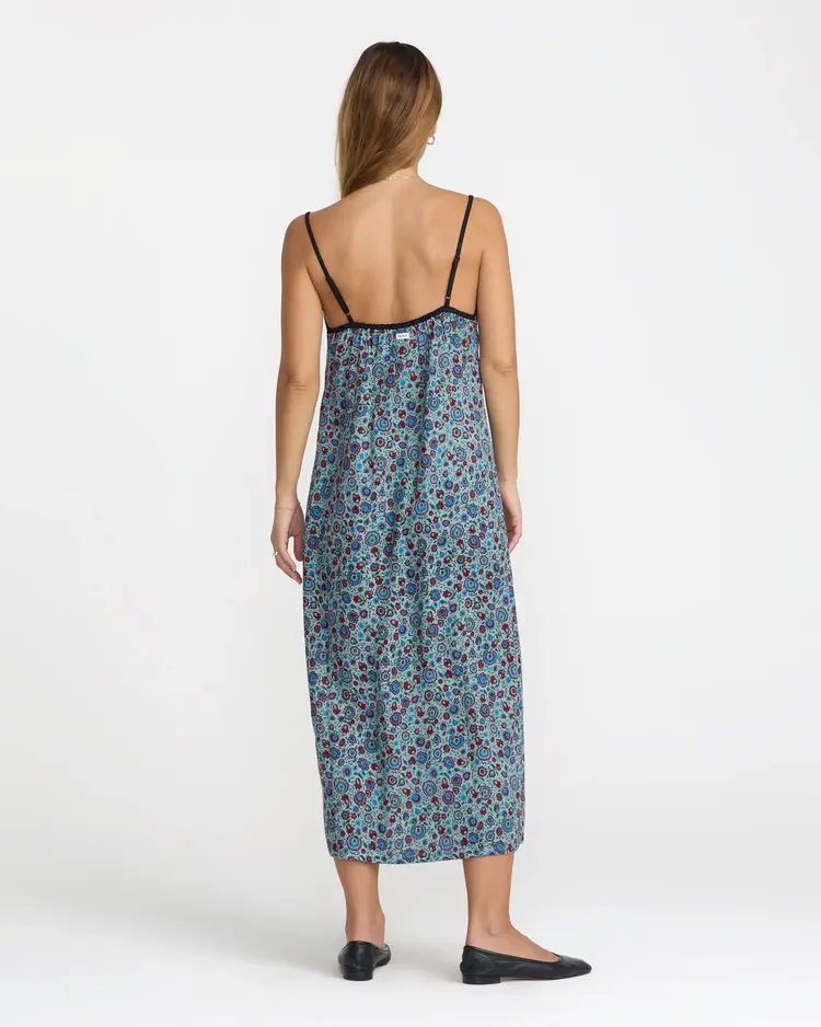 RVCA UNTAMED FLORAL SLIP DRESS
