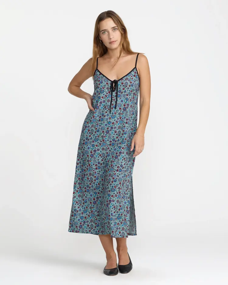 RVCA UNTAMED FLORAL SLIP DRESS
