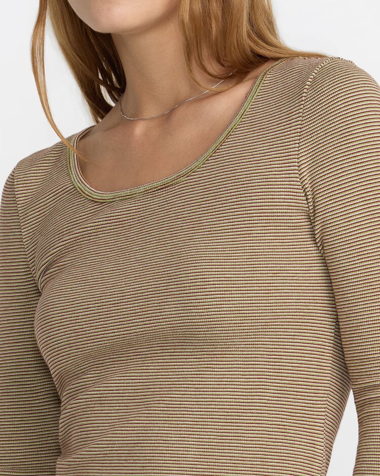 RVCA  JUNGLE LONG SLEEVE SCOOP NECK