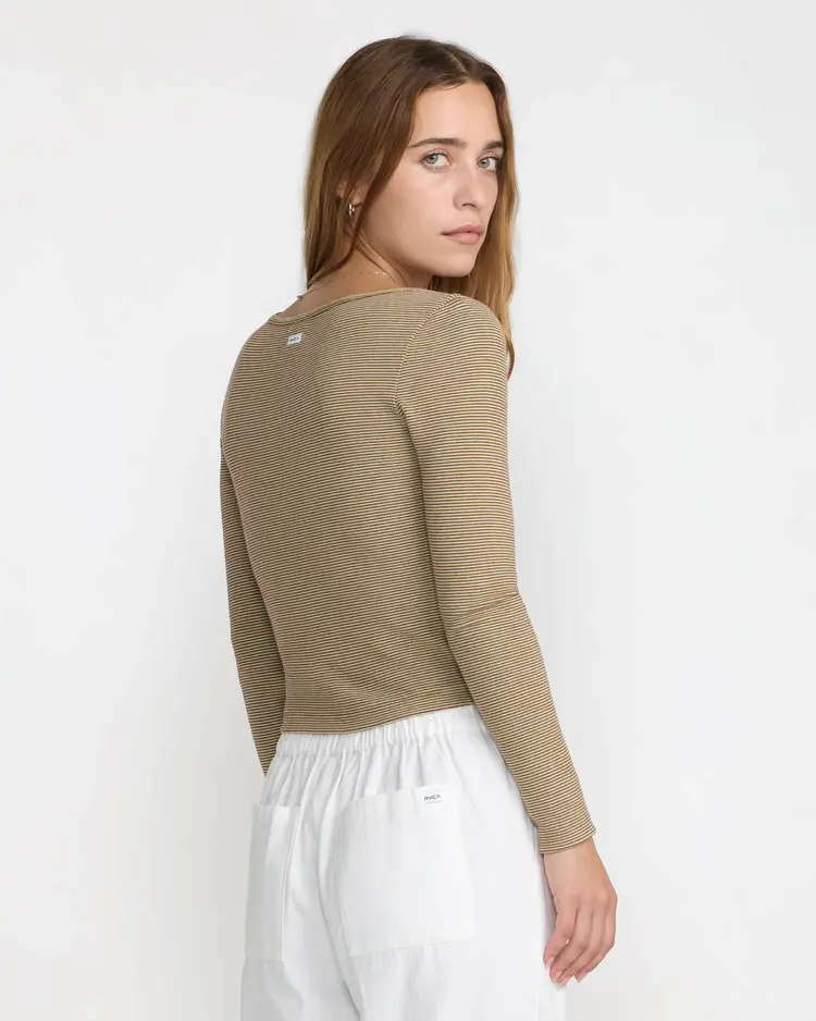 RVCA  JUNGLE LONG SLEEVE SCOOP NECK