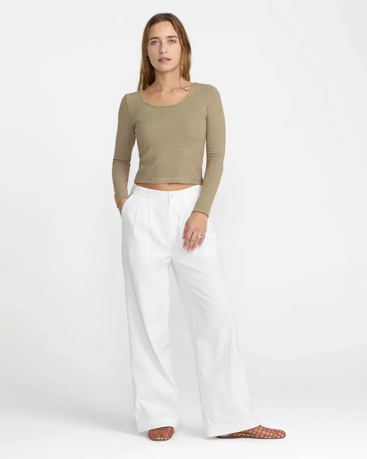 RVCA  JUNGLE LONG SLEEVE SCOOP NECK