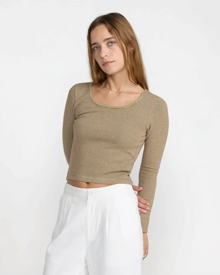 RVCA  JUNGLE LONG SLEEVE SCOOP NECK