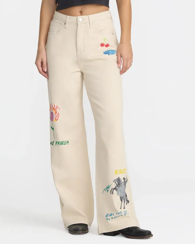 RVCA DANI MILLER HIGH WAISTED BAGGY JEAN