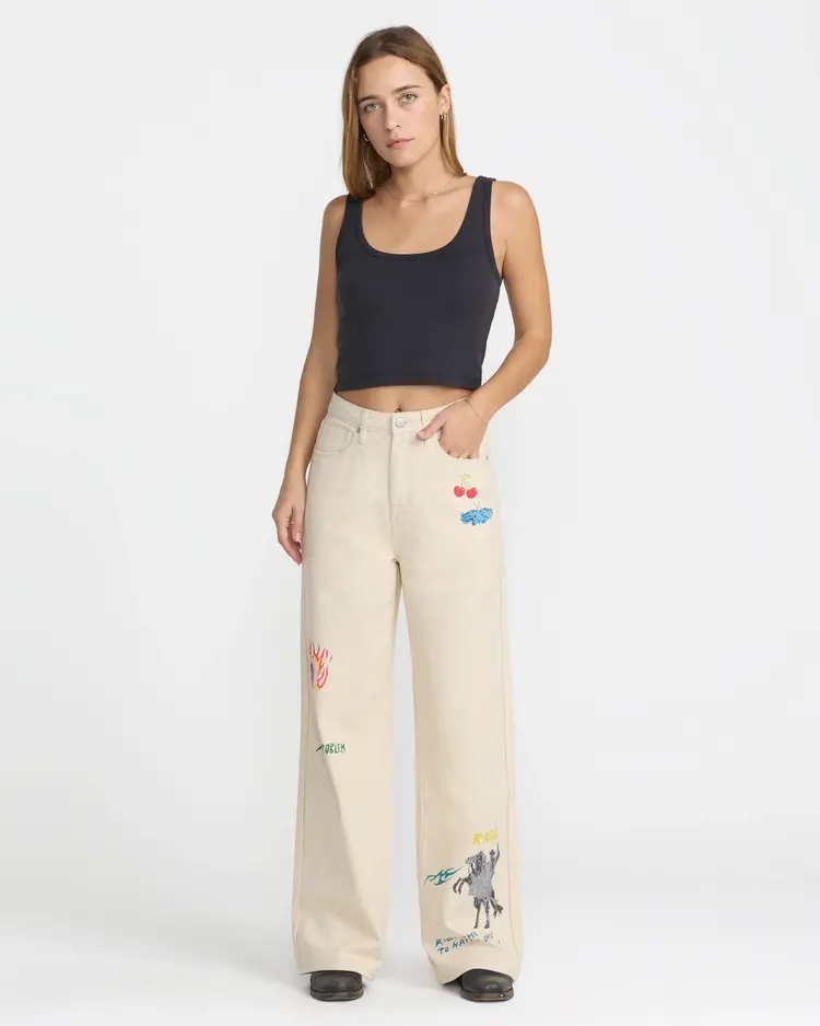 RVCA DANI MILLER HIGH WAISTED BAGGY JEAN