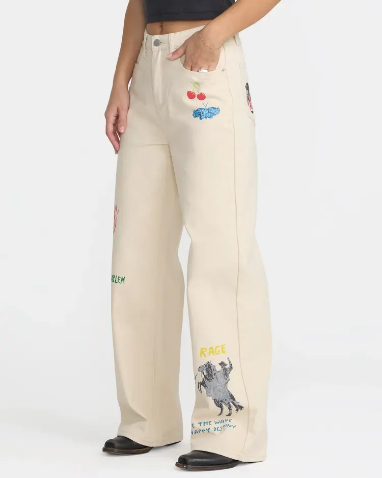 RVCA DANI MILLER HIGH WAISTED BAGGY JEAN