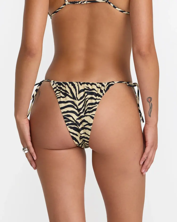 RVCA ZED SLIDE SKIMPY TIE BIKINI BOTTOM
