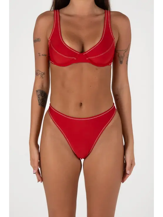 INNER RELM Bang Bang Bra Cup Top | Red