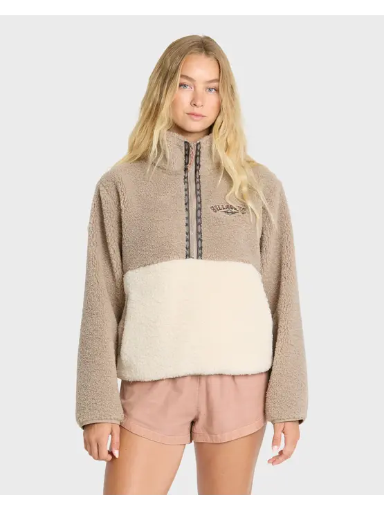 BILLABONG Horizon Sherpa Mock Neck Half Zip Sweatshirt