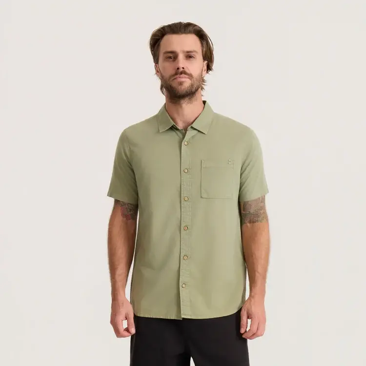 ROARK MADE TO FADE SHORT SLEEVE BUTTON UP SHIRT