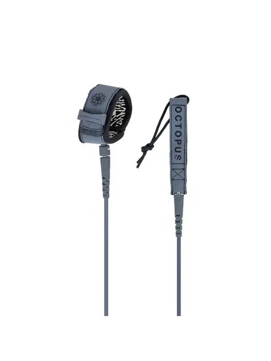 OCTOPUS Mission: Control 5'5" Surf Leash - Grey