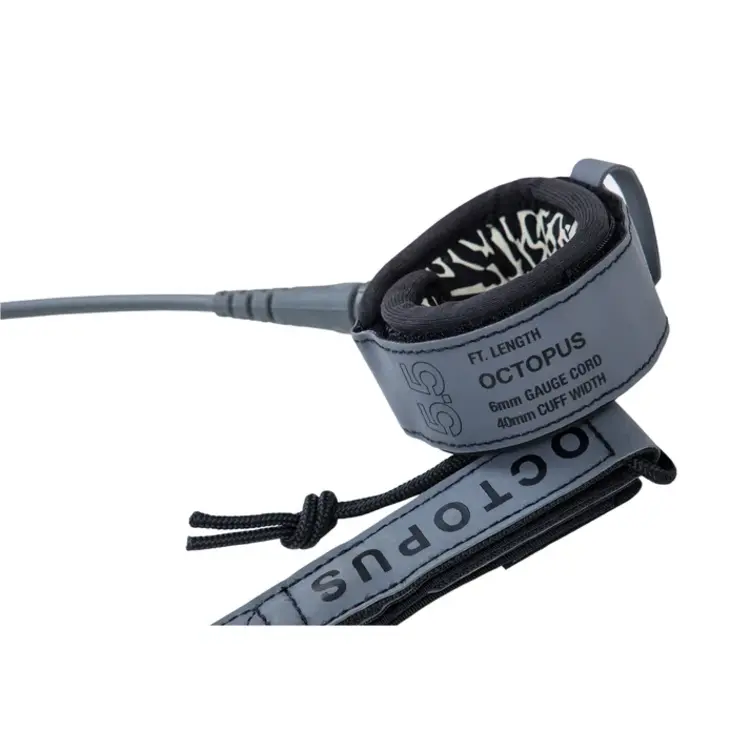 OCTOPUS MISSION: CONTROL 5.5" SURF LEASH - GREY