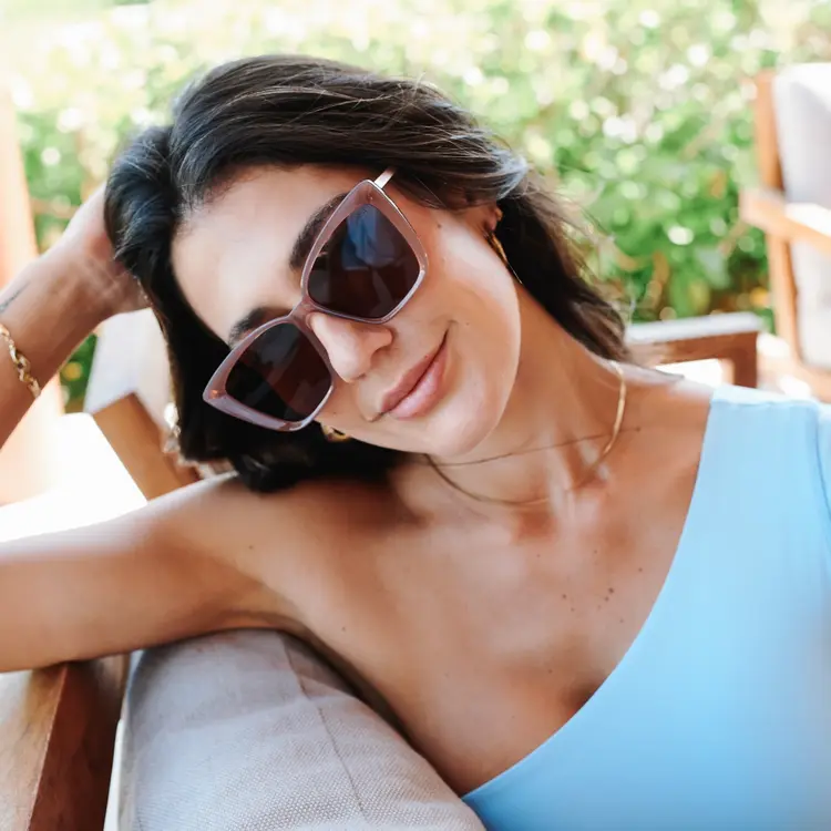 I-SEA ALOHA FOX DUSTY ROSE/BROWN POLARIZED LENS