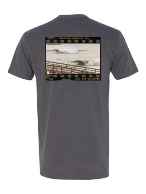 WHALEBONE LOGO New Nags Head Pier 26 Sueded Short Sleeve Tee
