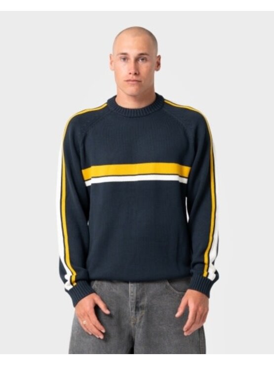 RUSTY USA White Lines 2.0 Knitted Crew