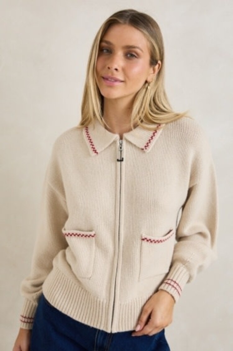 RHYTHM FRANKIE DUAL ZIP CARDIGAN