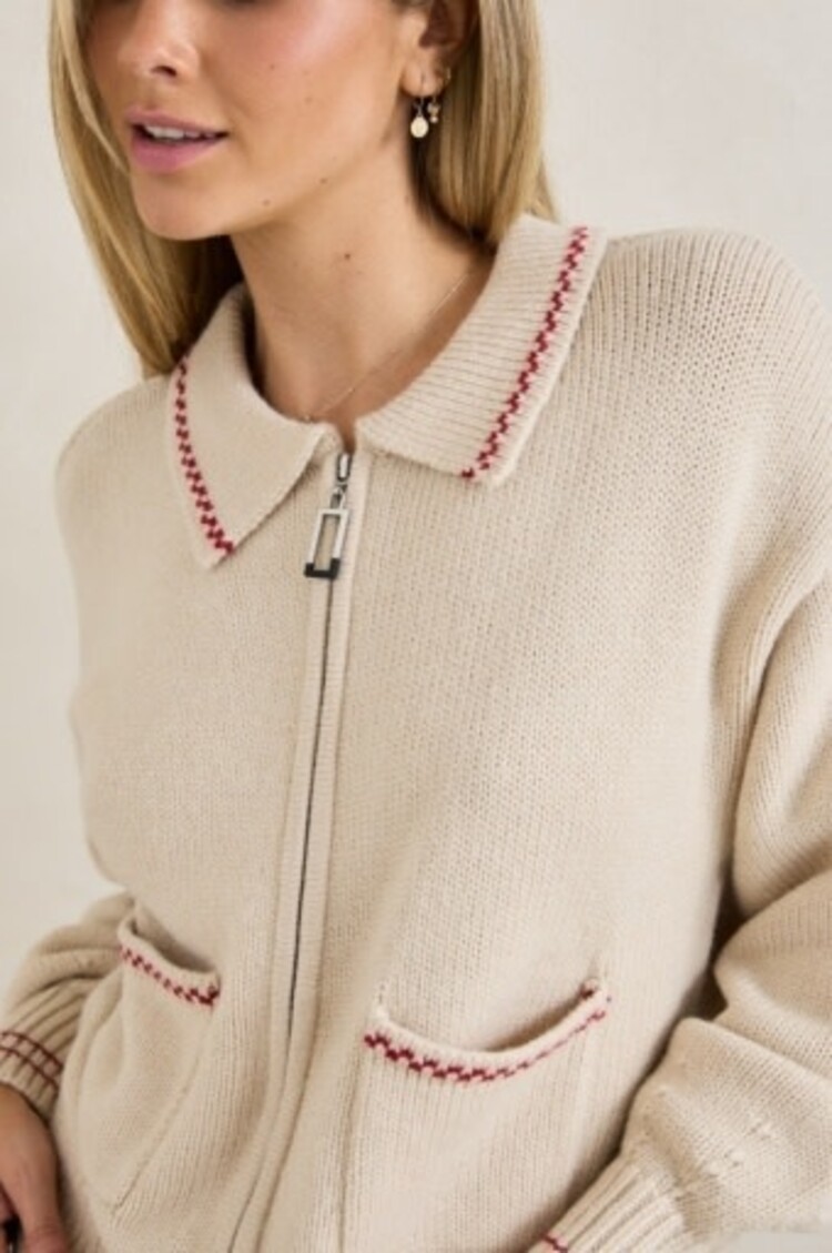 RHYTHM FRANKIE DUAL ZIP CARDIGAN