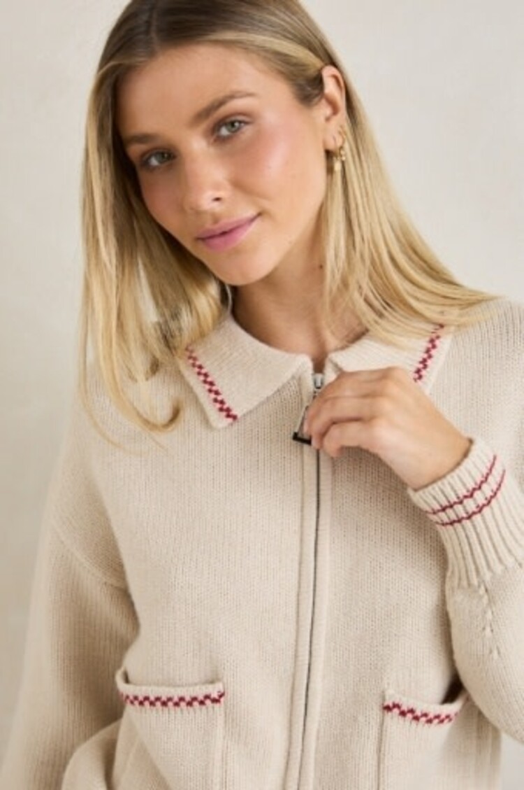 RHYTHM FRANKIE DUAL ZIP CARDIGAN