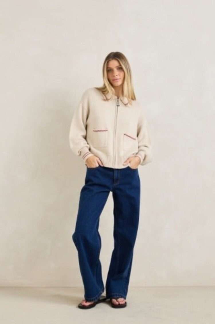 RHYTHM FRANKIE DUAL ZIP CARDIGAN