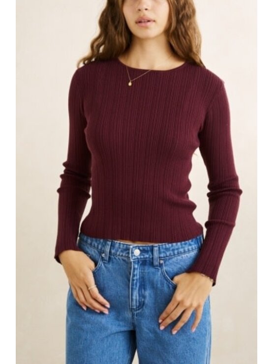 RHYTHM Essential Long Sleeve Knit Top