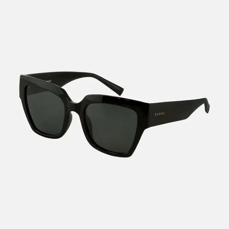CARVE EYEWEAR VALERIE - GLOSS BLACK WITH GRAY INJECTED POLARIZED LENS