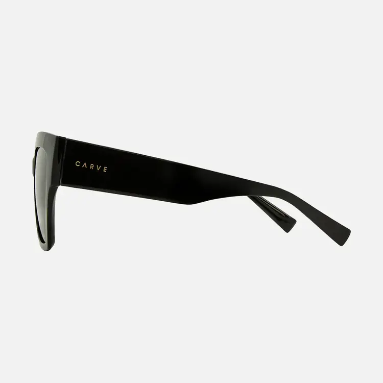 CARVE EYEWEAR VALERIE - GLOSS BLACK WITH GRAY INJECTED POLARIZED LENS