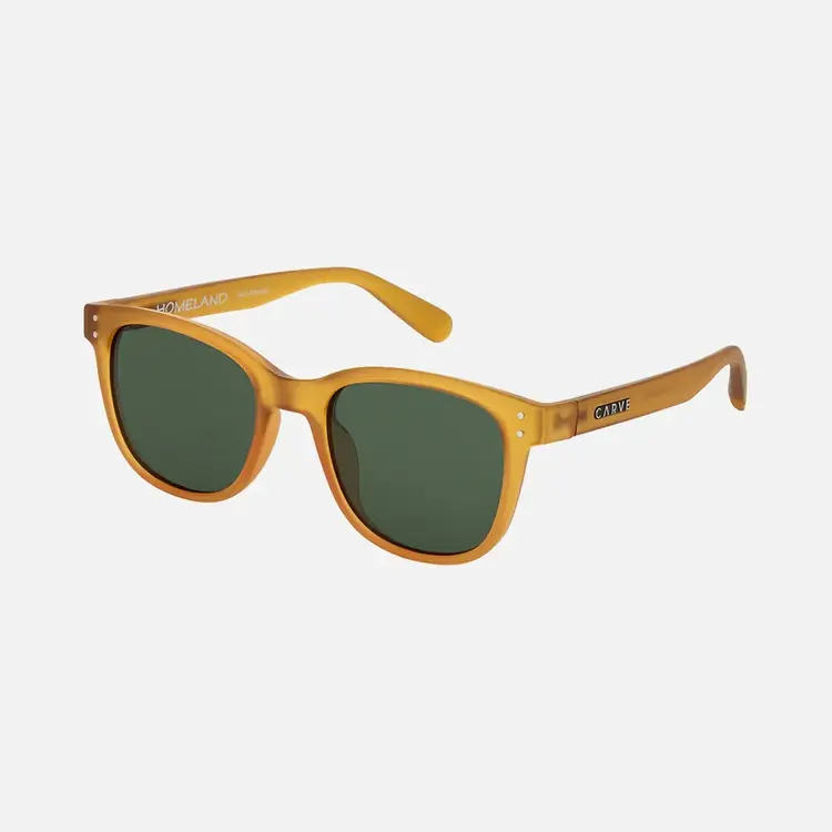 CARVE EYEWEAR HOMELAND - MATTE HONEY WITH GREEN POLARIZED LENS
