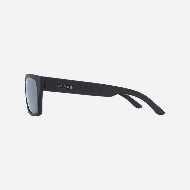 CARVE EYEWEAR VOLLEY - MATTE BLACK WITH SILVER IRIDIUM INJECTED POLARIZED LENS