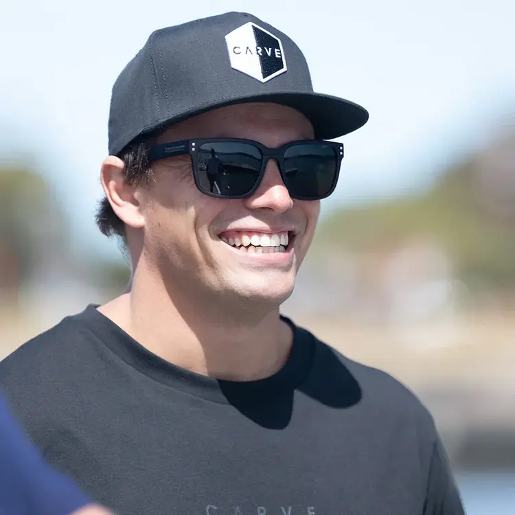 CARVE EYEWEAR RIVALS XL - MATTE BLACK WITH GRAY POLARIZED LENS