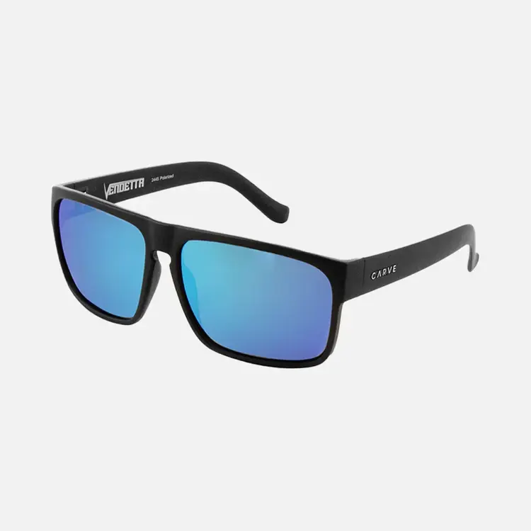 CARVE EYEWEAR VENDETTA -  MATTE BLACK FRAME WITH POLARIZED BLUE IRIDIUM LENS