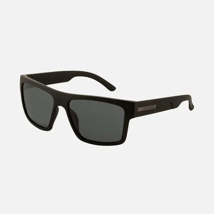 CARVE EYEWEAR VOLLEY XL MATTE BLACK WITH GRAY POLARIZED LENS