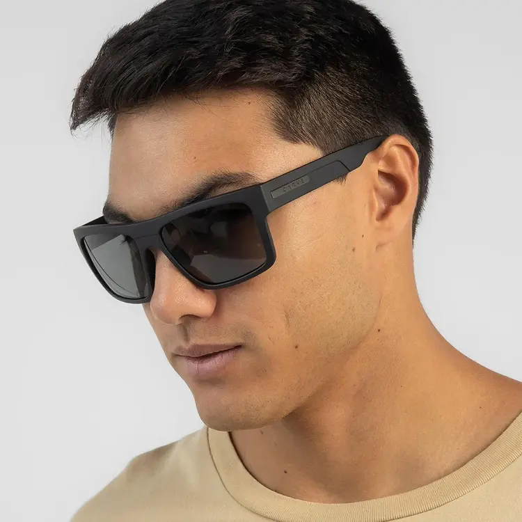 CARVE EYEWEAR VOLLEY XL MATTE BLACK WITH GRAY POLARIZED LENS