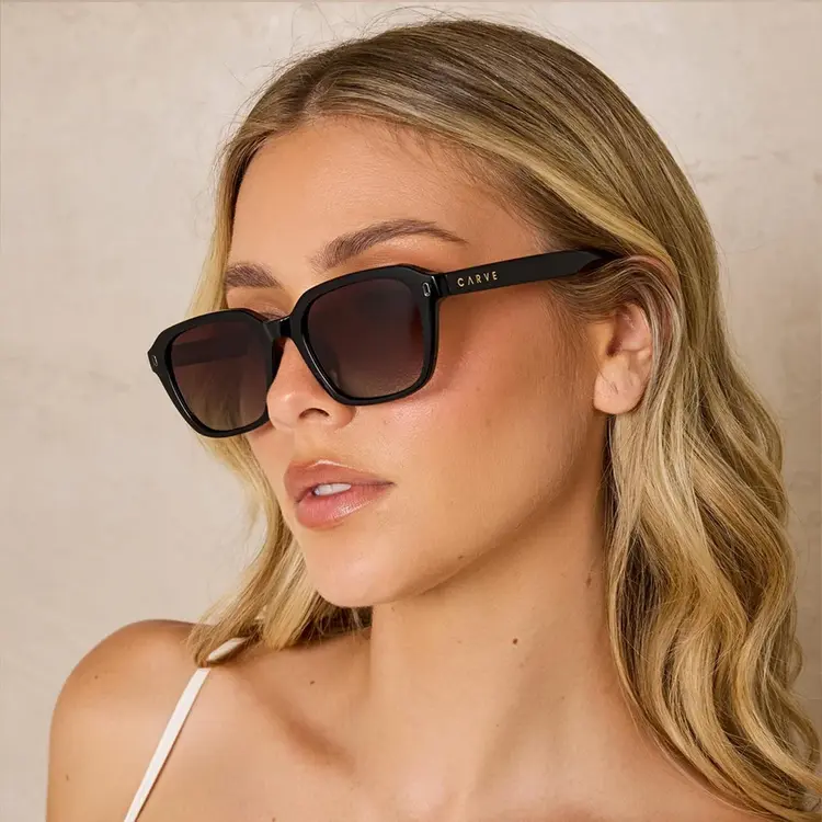 CARVE EYEWEAR CARVE 36491 DEL RAY GLOSS BLK-BRWN GRAD POL LENS