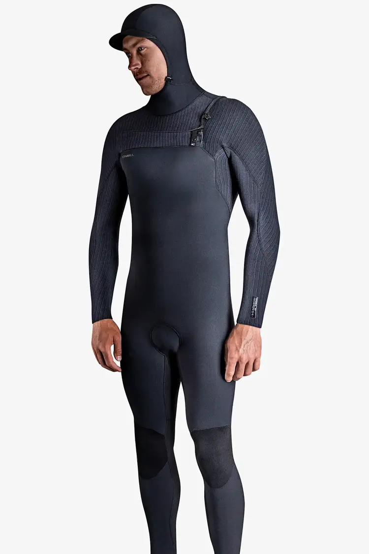 O'NEILL HYPERFREAK 4/3MM+ CHEST ZIP FULL WETSUIT W/HOOD