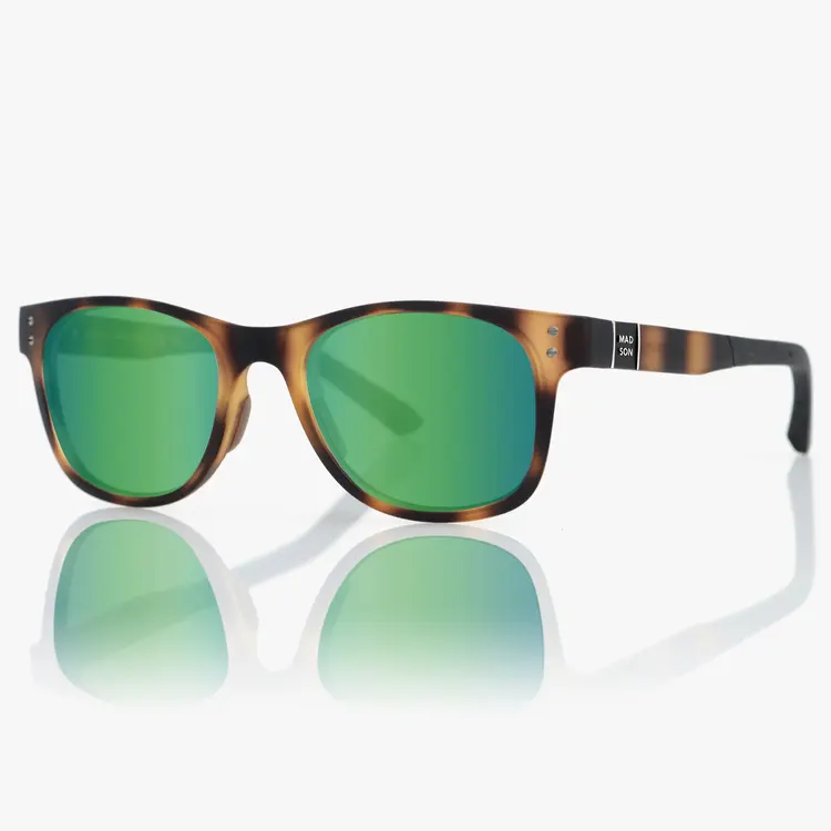 MADSON DORSEY LAGUNA TORT GREEN POLARIZED LENS